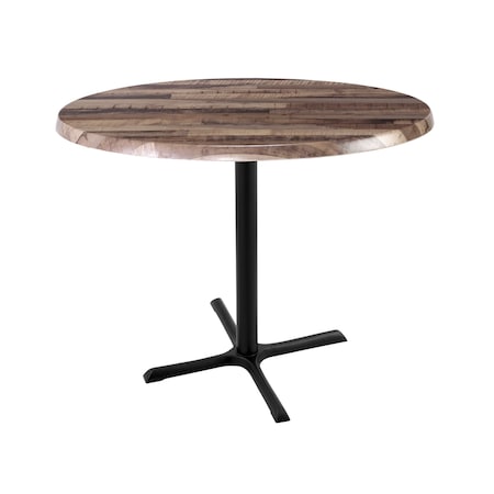 36 Tall In/Outdoor All-Season Table,36 Dia. Rustic Top